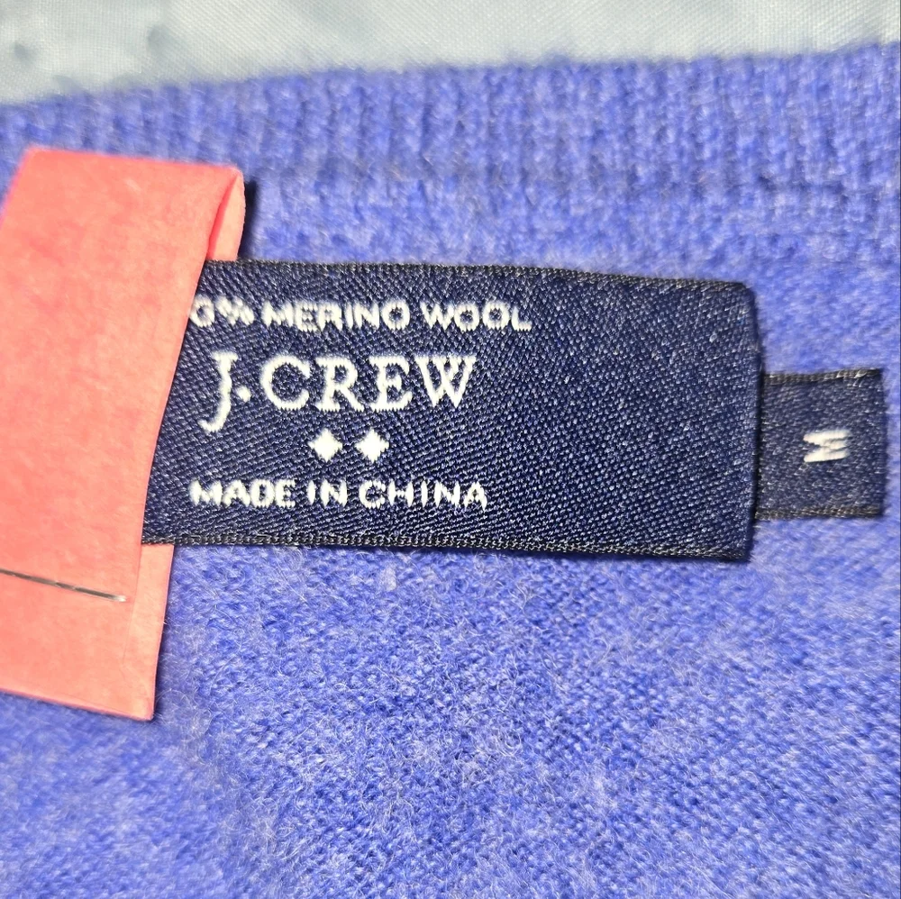 J. Crew Men's M Merino Wool V-neck Sweater